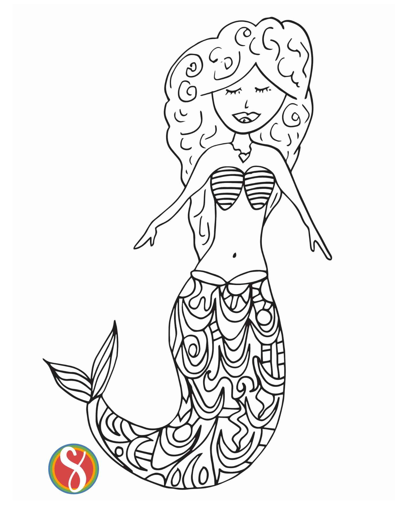 140+ Coloring Page Mermaid: Dive into a Sea of Colors 42