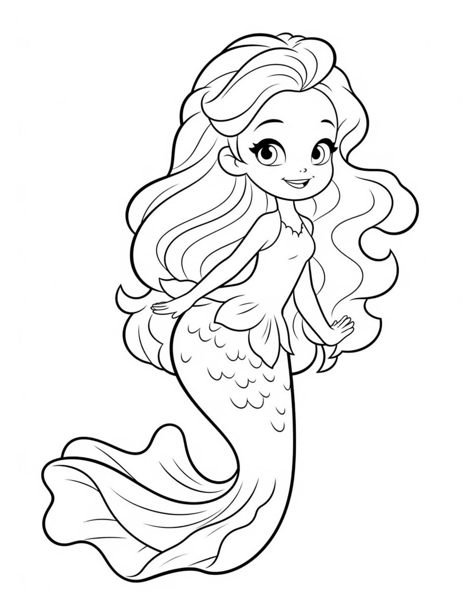 140+ Coloring Page Mermaid: Dive into a Sea of Colors 43