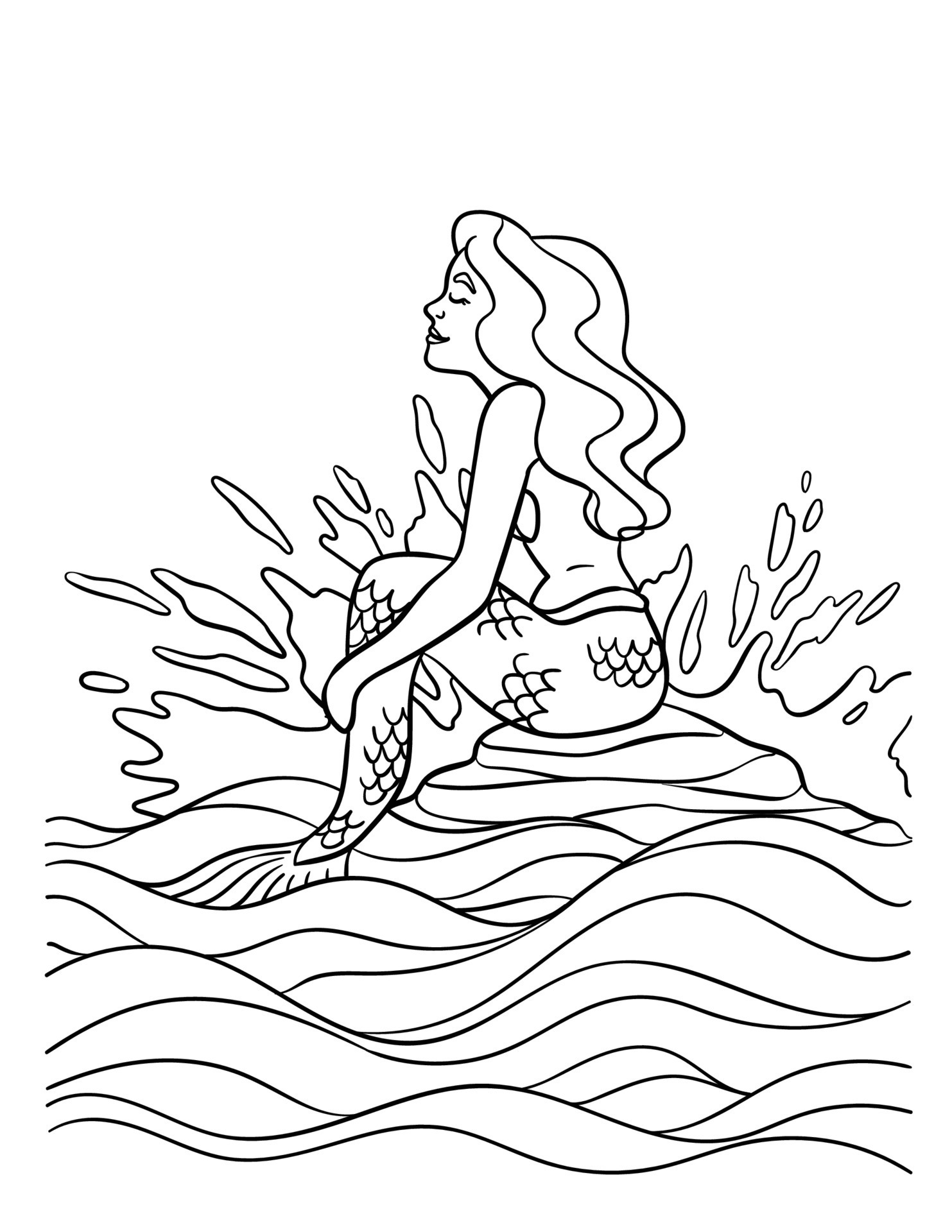 140+ Coloring Page Mermaid: Dive into a Sea of Colors 53