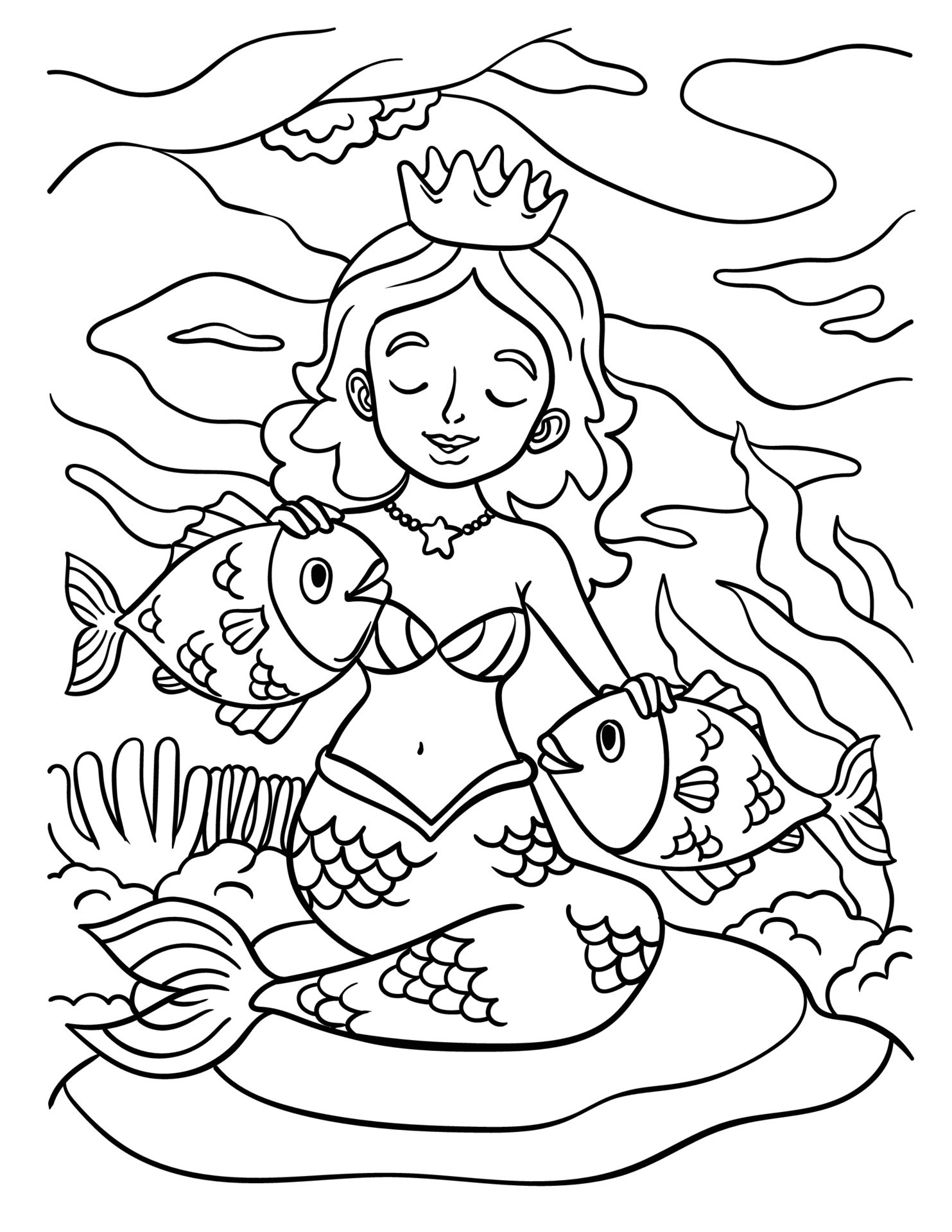 140+ Coloring Page Mermaid: Dive into a Sea of Colors 54