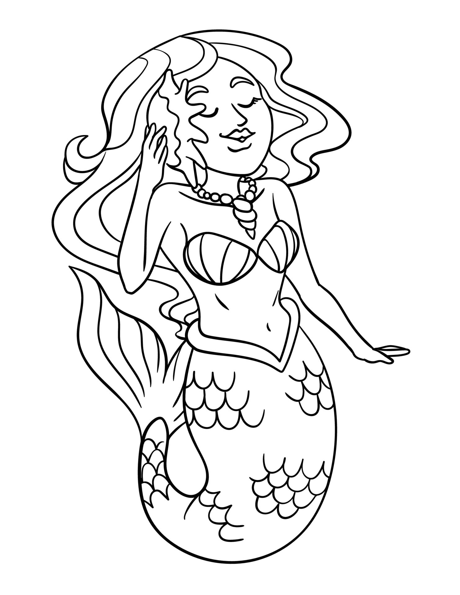 140+ Coloring Page Mermaid: Dive into a Sea of Colors 55