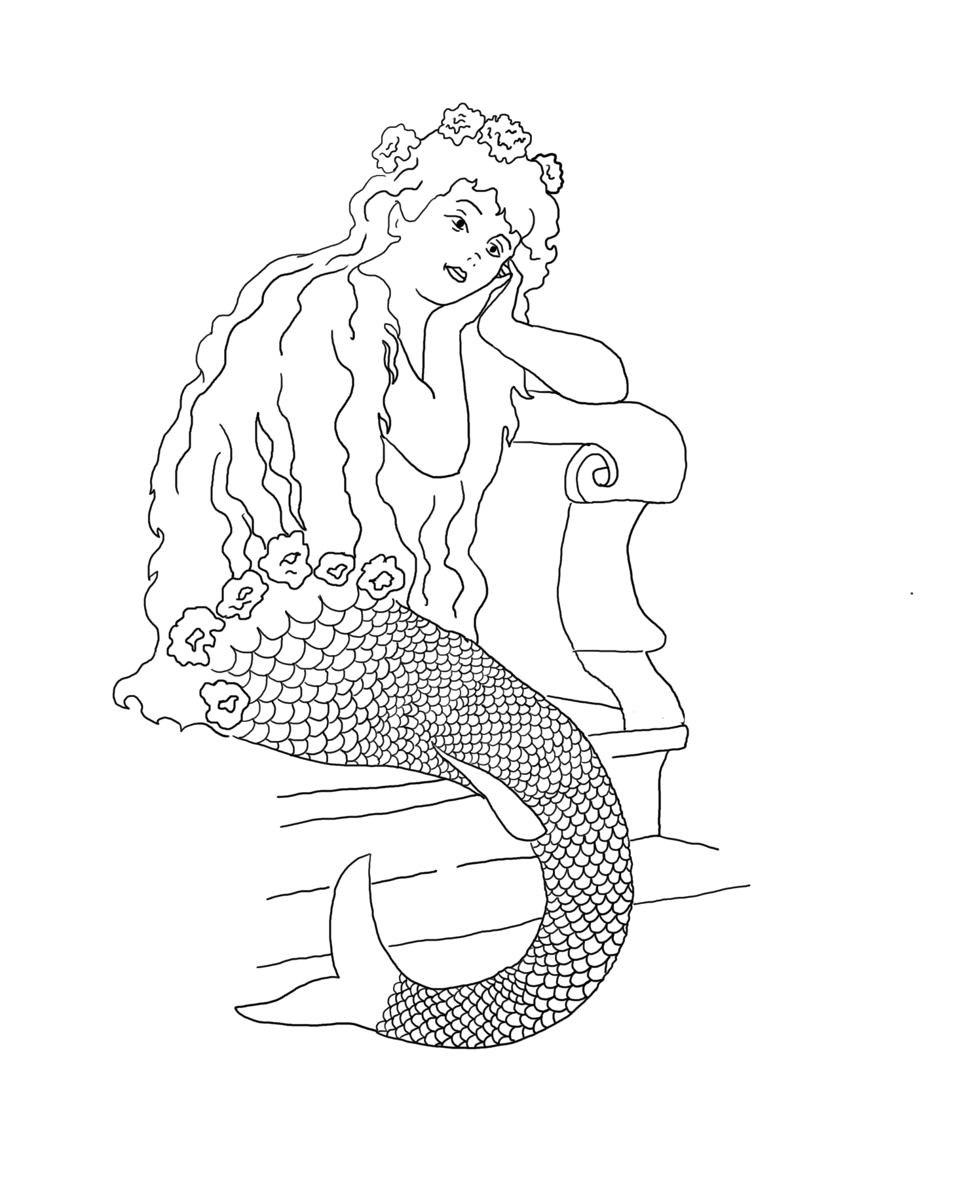 140+ Coloring Page Mermaid: Dive into a Sea of Colors 62