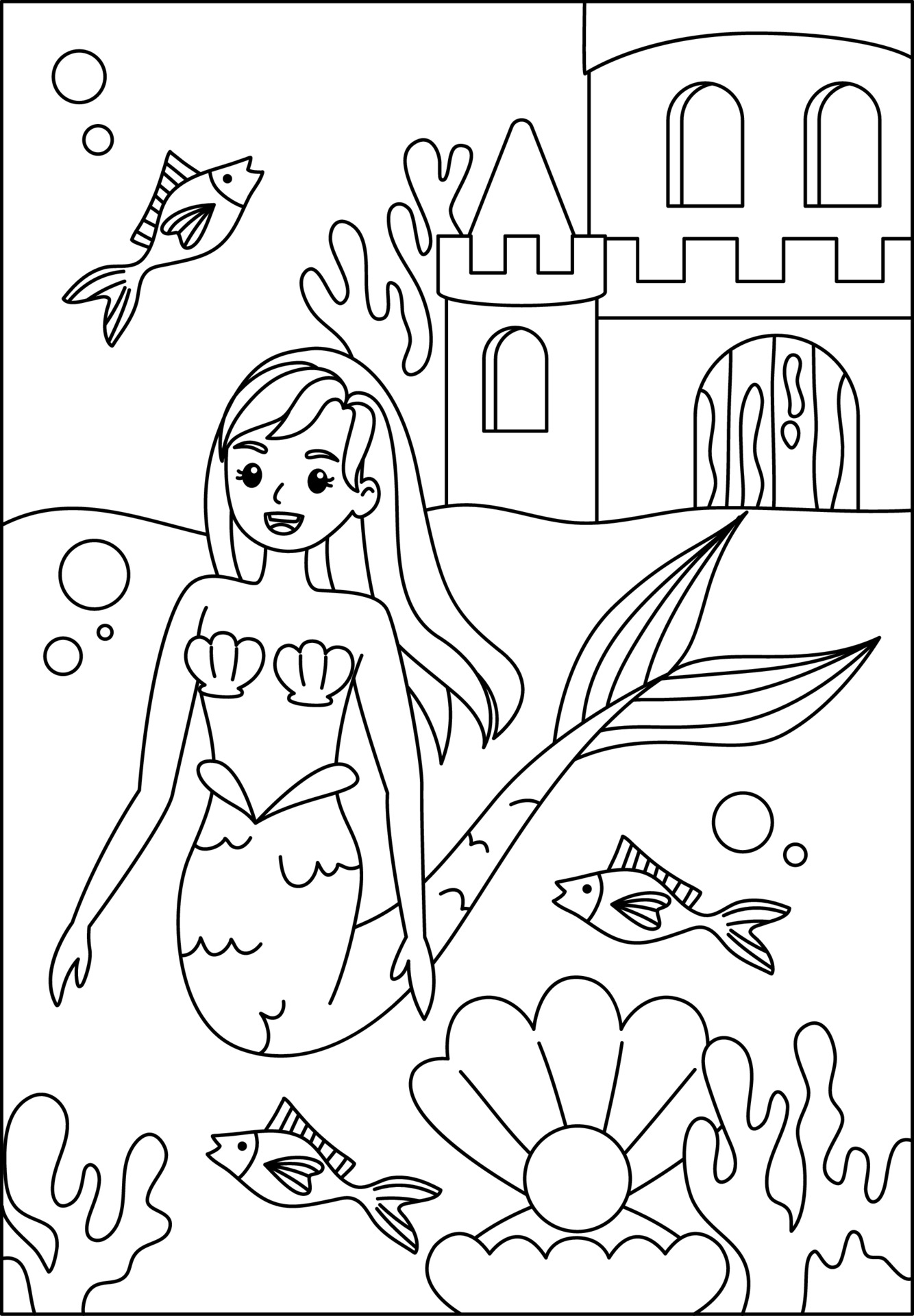 140+ Coloring Page Mermaid: Dive into a Sea of Colors 64