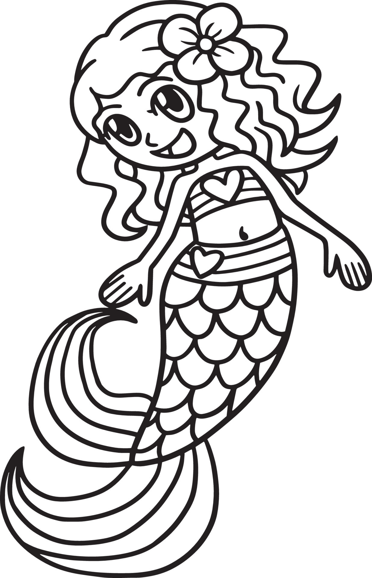 140+ Coloring Page Mermaid: Dive into a Sea of Colors 65