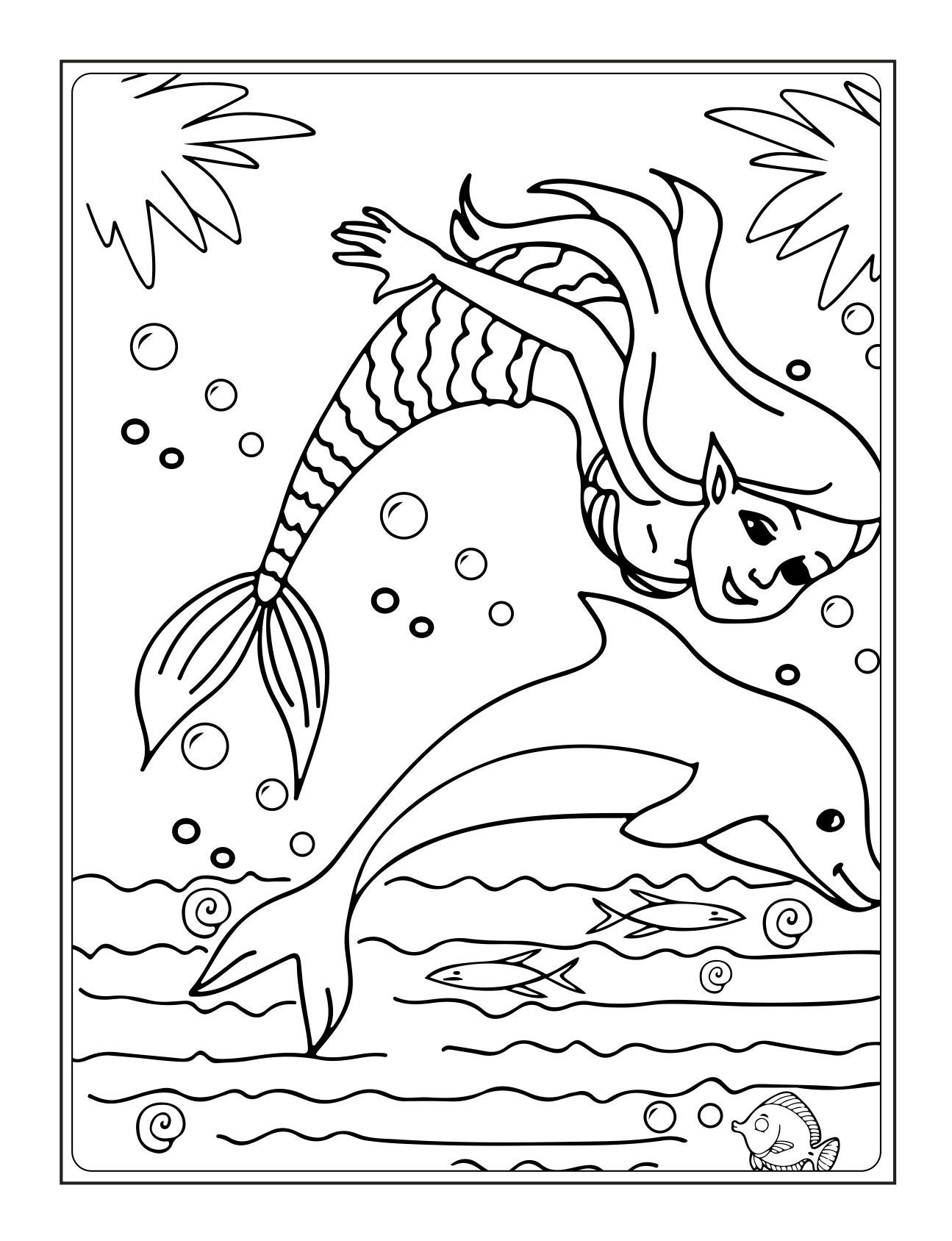 140+ Coloring Page Mermaid: Dive into a Sea of Colors 69