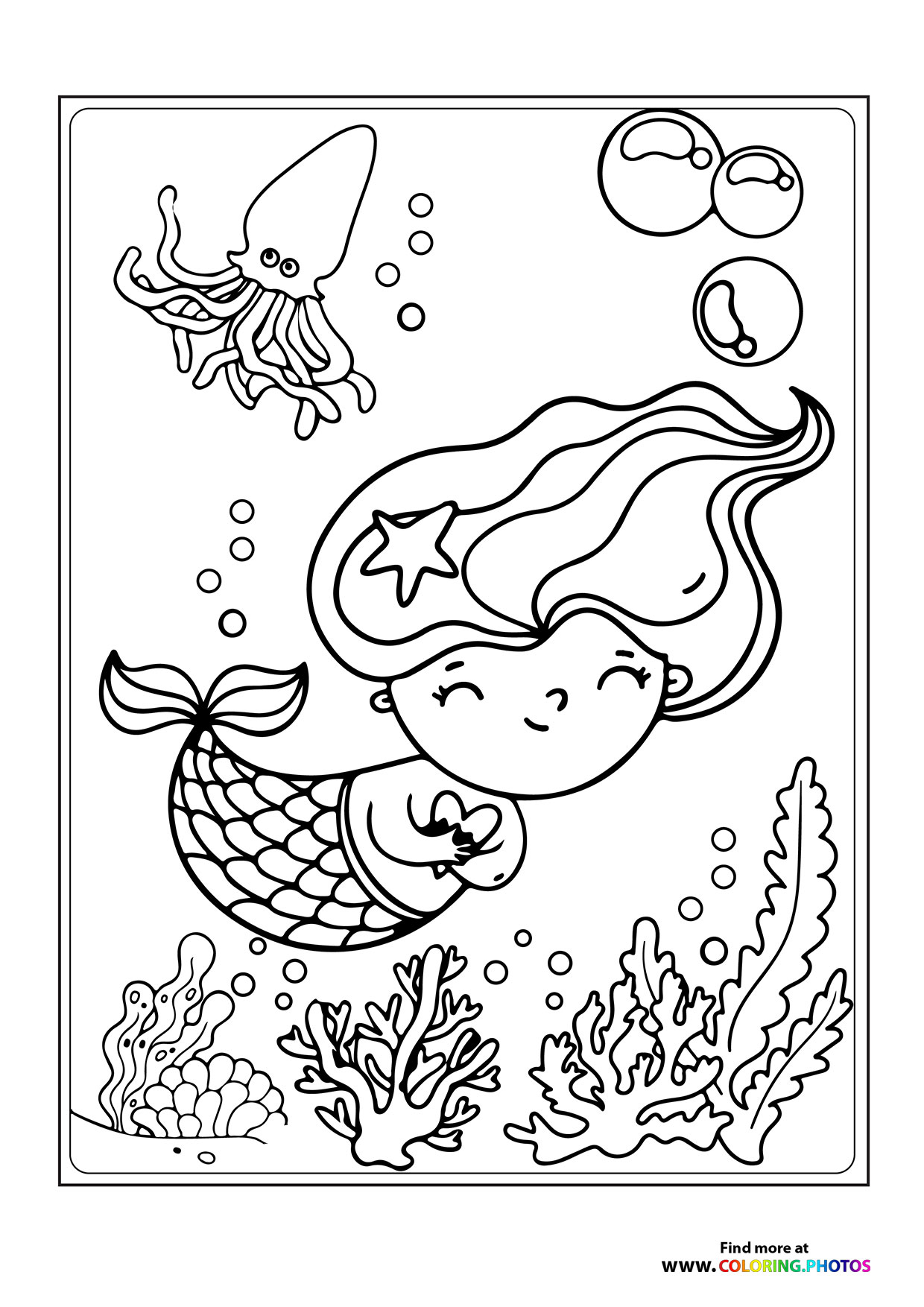 140+ Coloring Page Mermaid: Dive into a Sea of Colors 74