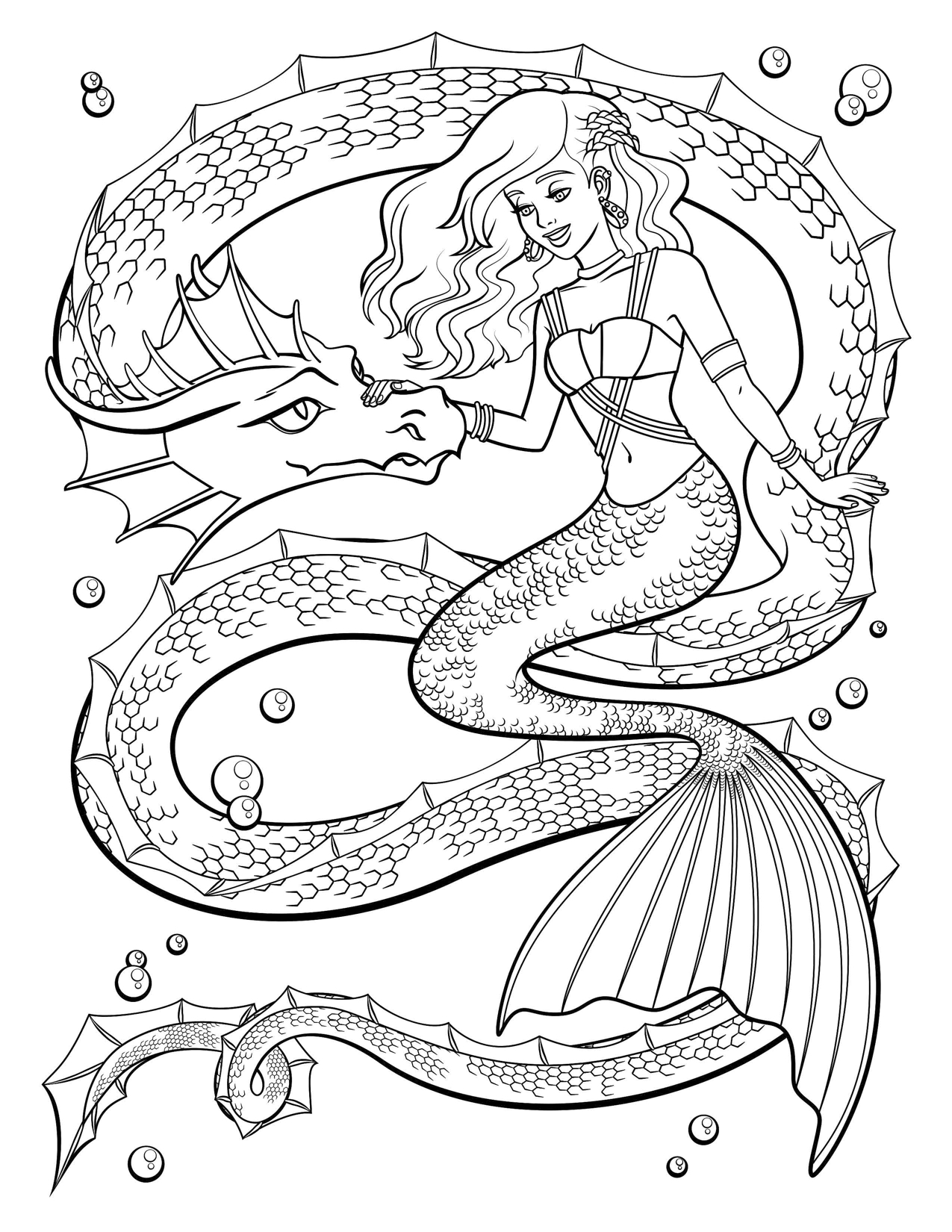 140+ Coloring Page Mermaid: Dive into a Sea of Colors 76