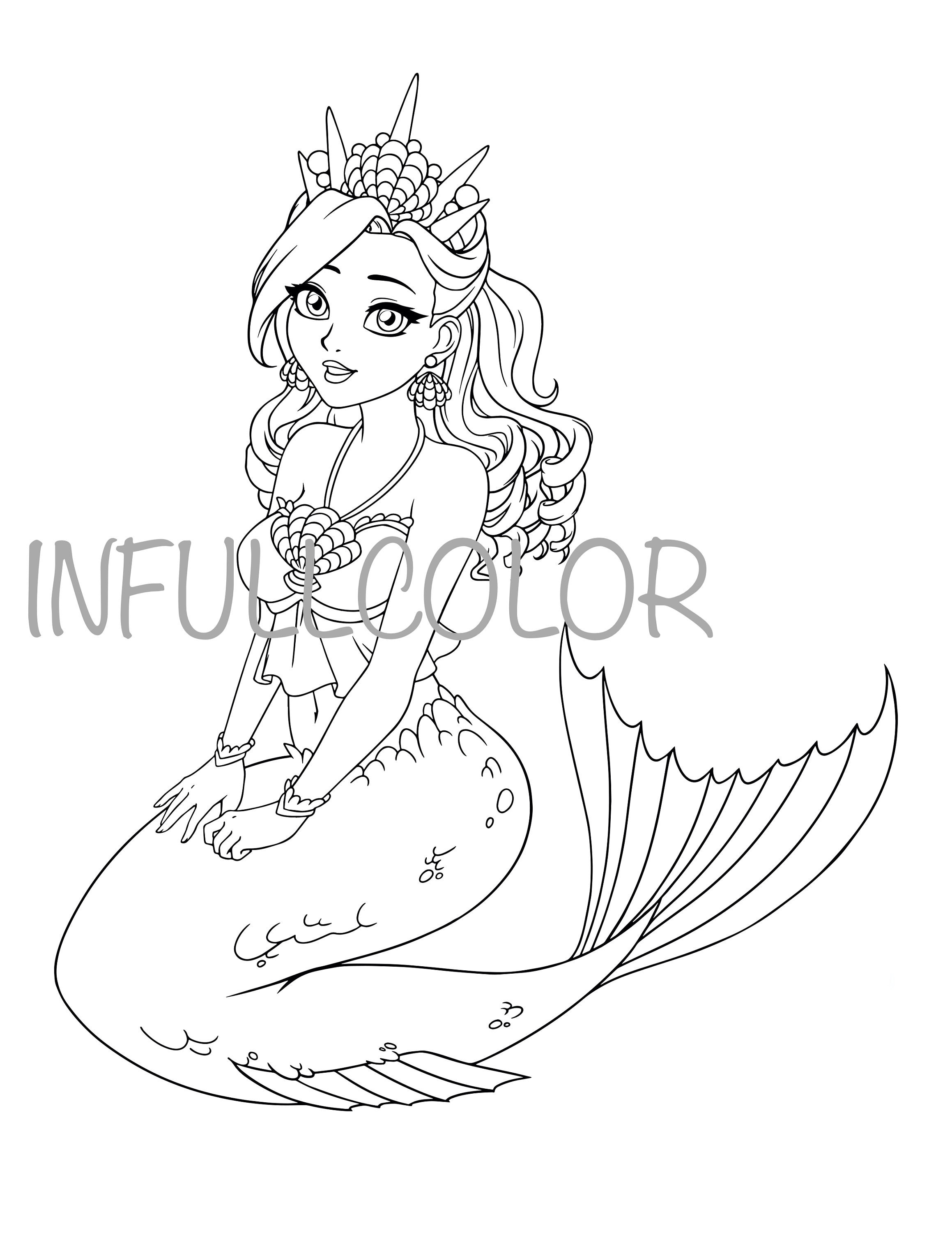 140+ Coloring Page Mermaid: Dive into a Sea of Colors 8