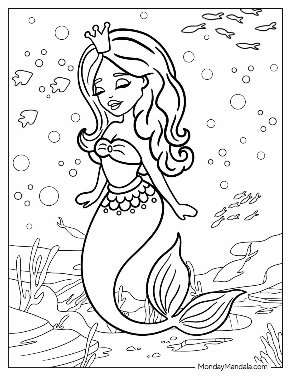 140+ Coloring Page Mermaid: Dive into a Sea of Colors 80