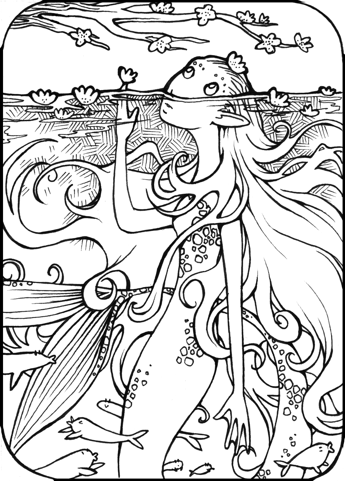 140+ Coloring Page Mermaid: Dive into a Sea of Colors 81