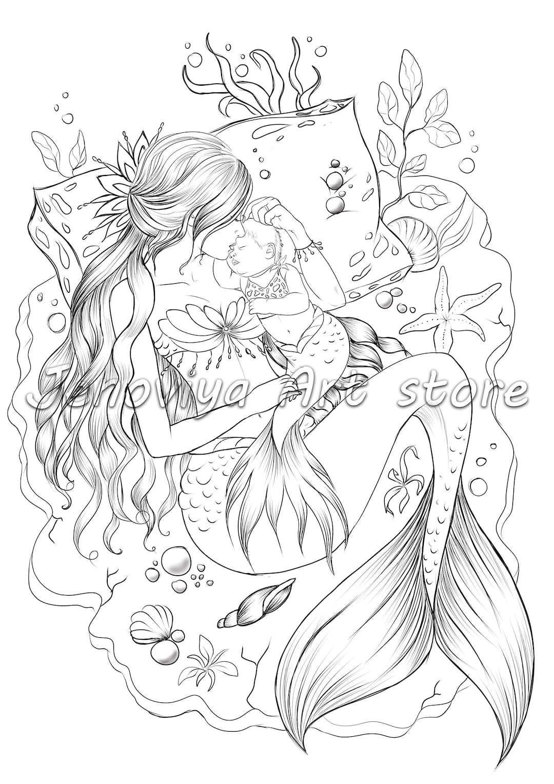 140+ Coloring Page Mermaid: Dive into a Sea of Colors 85