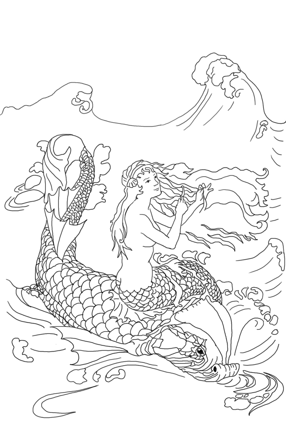 140+ Coloring Page Mermaid: Dive into a Sea of Colors 88