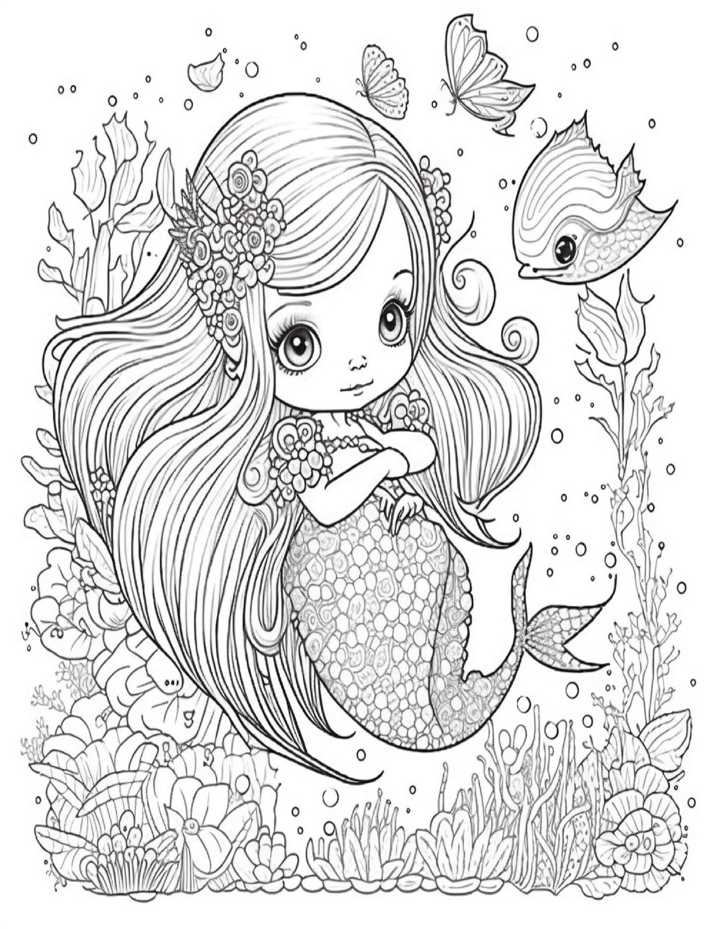 140+ Coloring Page Mermaid: Dive into a Sea of Colors 9