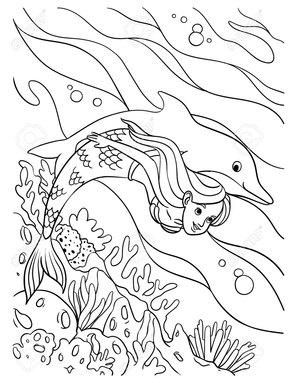 140+ Coloring Page Mermaid: Dive into a Sea of Colors 90