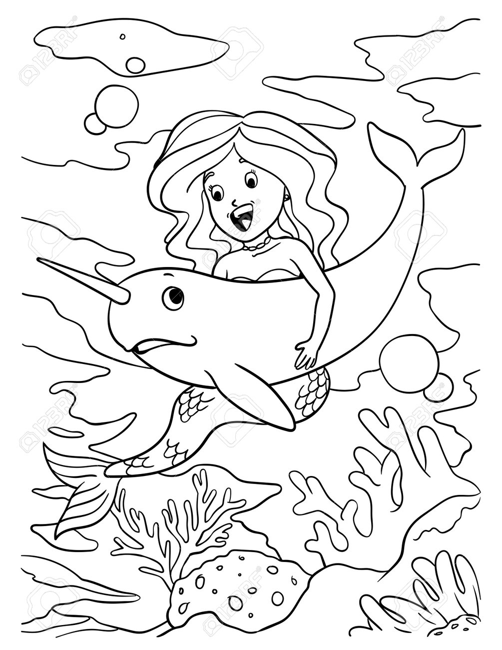 140+ Coloring Page Mermaid: Dive into a Sea of Colors 91