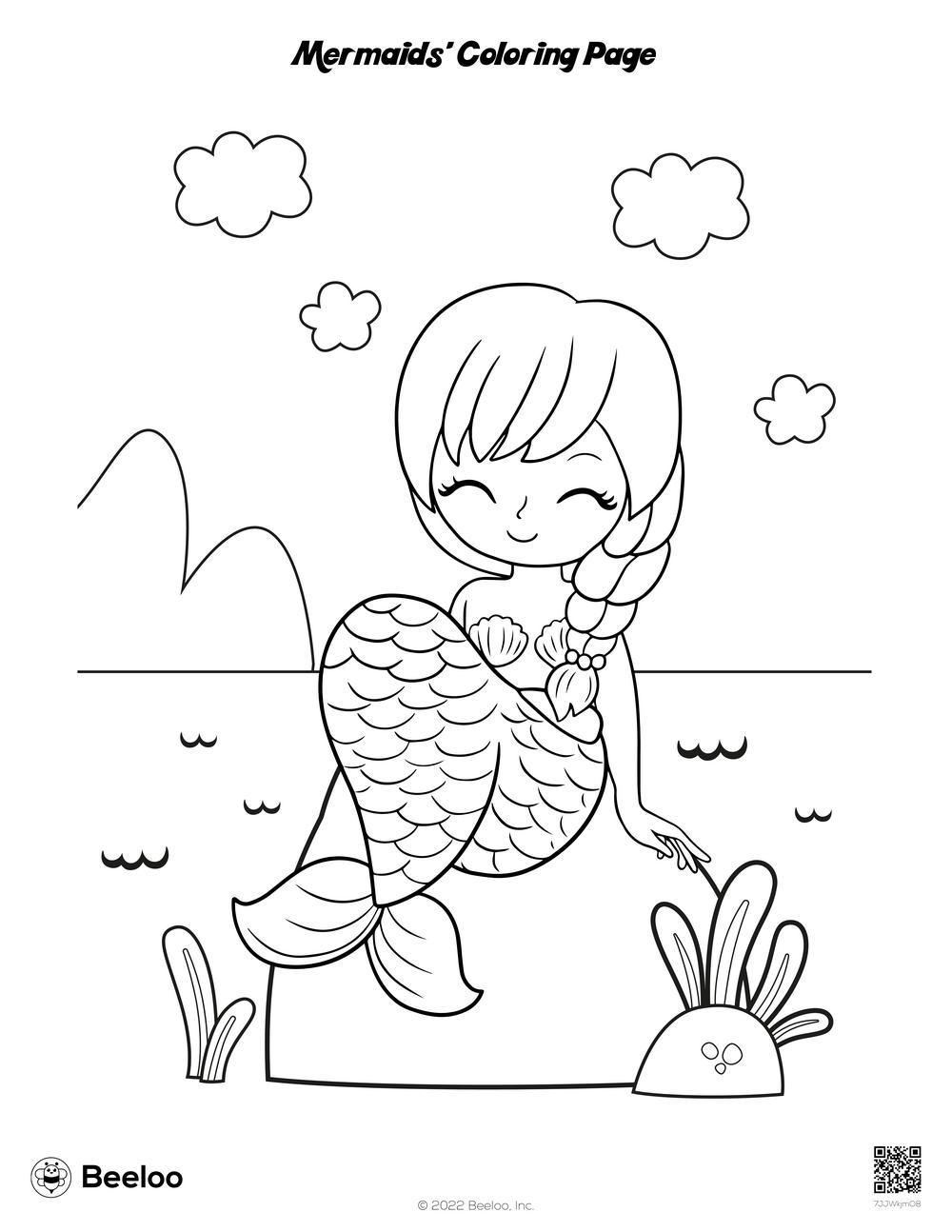 140+ Coloring Page Mermaid: Dive into a Sea of Colors 93