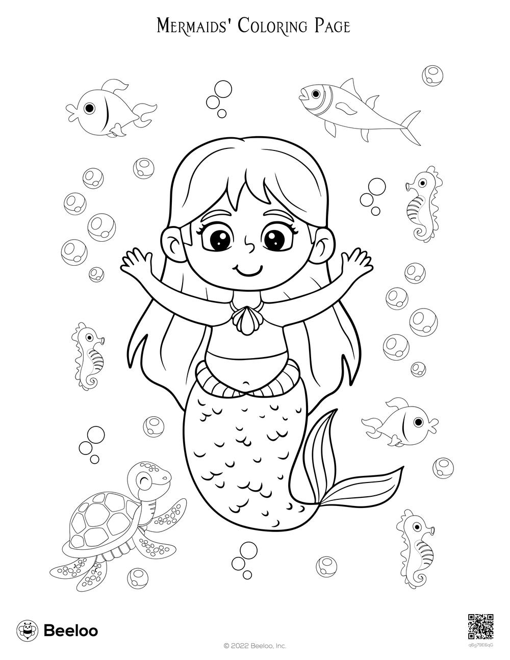 140+ Coloring Page Mermaid: Dive into a Sea of Colors 94