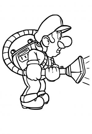 160+ Luigi Coloring Pages FREE Printable 125