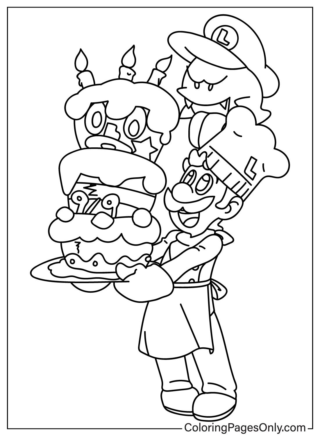 160+ Luigi Coloring Pages FREE Printable 137