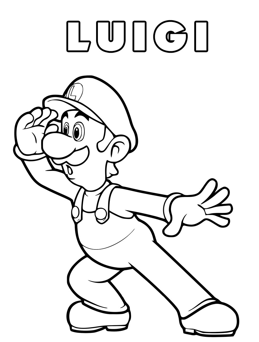 160+ Luigi Coloring Pages FREE Printable 16