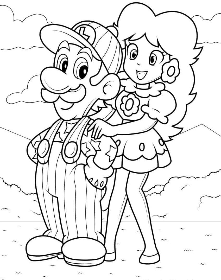 160+ Luigi Coloring Pages FREE Printable 27