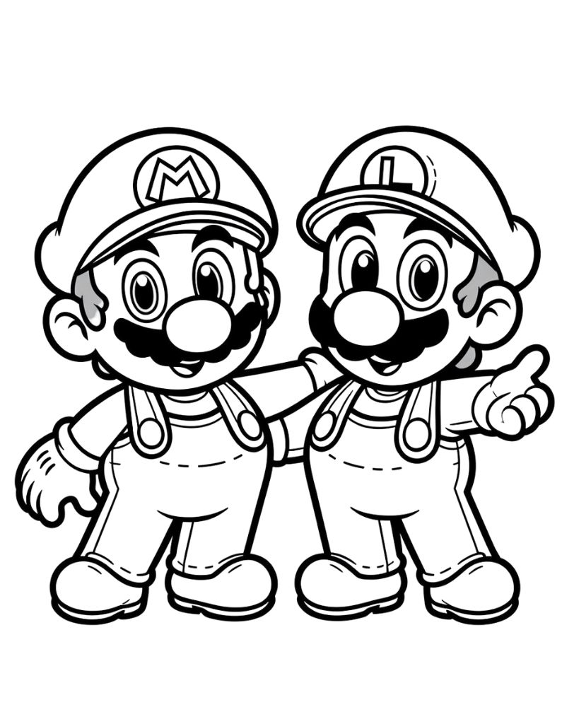 160+ Luigi Coloring Pages FREE Printable 29