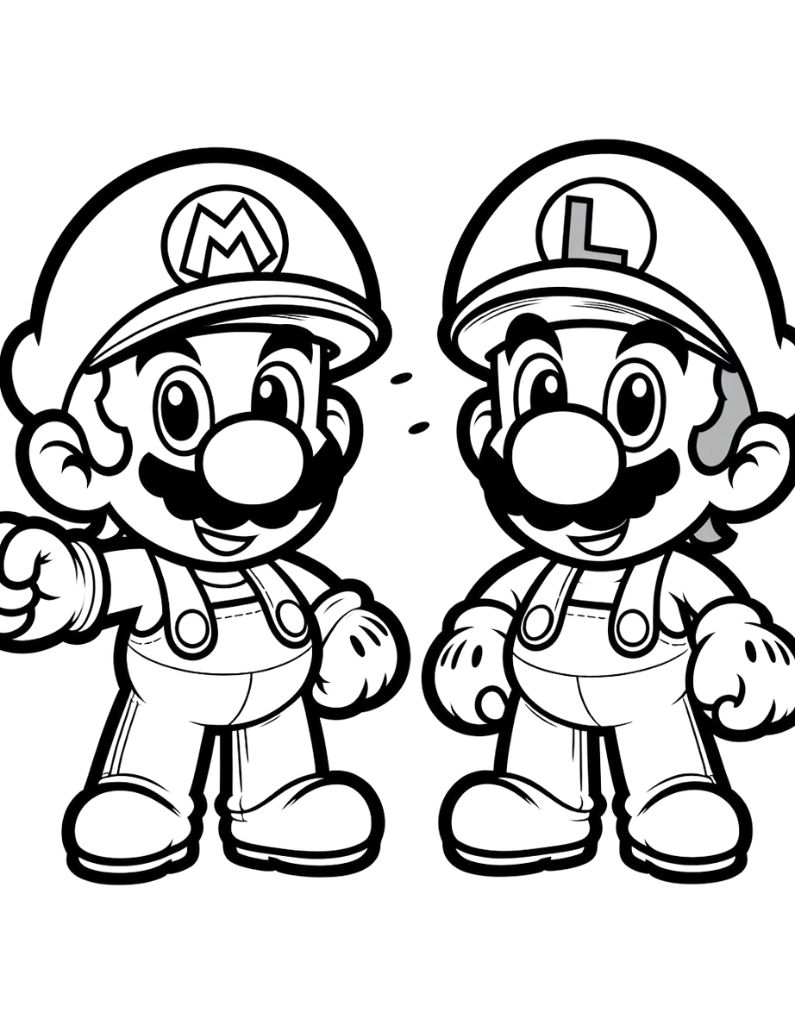 160+ Luigi Coloring Pages FREE Printable 30