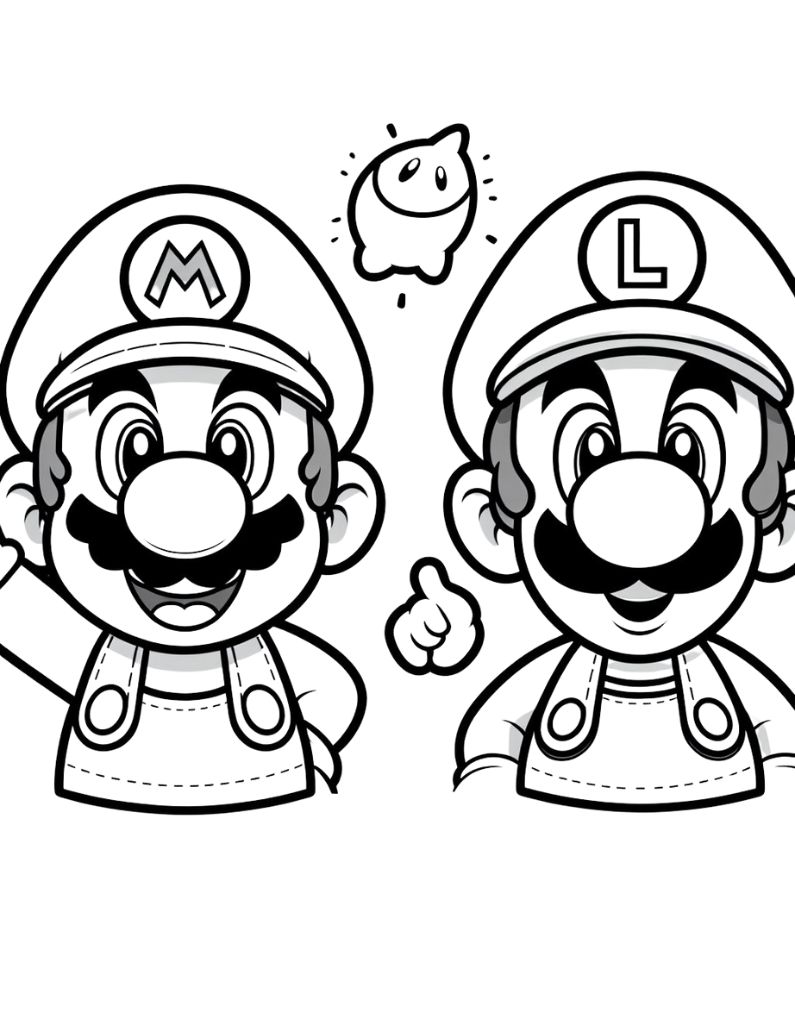 160+ Luigi Coloring Pages FREE Printable 31