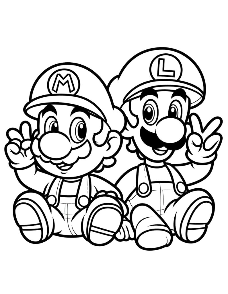 160+ Luigi Coloring Pages FREE Printable 32