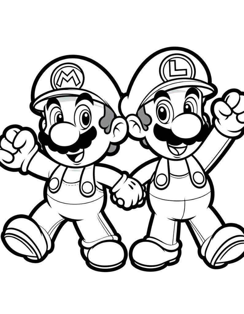 160+ Luigi Coloring Pages FREE Printable 33