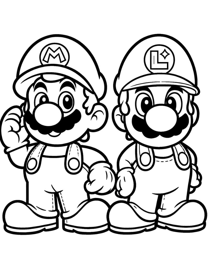 160+ Luigi Coloring Pages FREE Printable 35