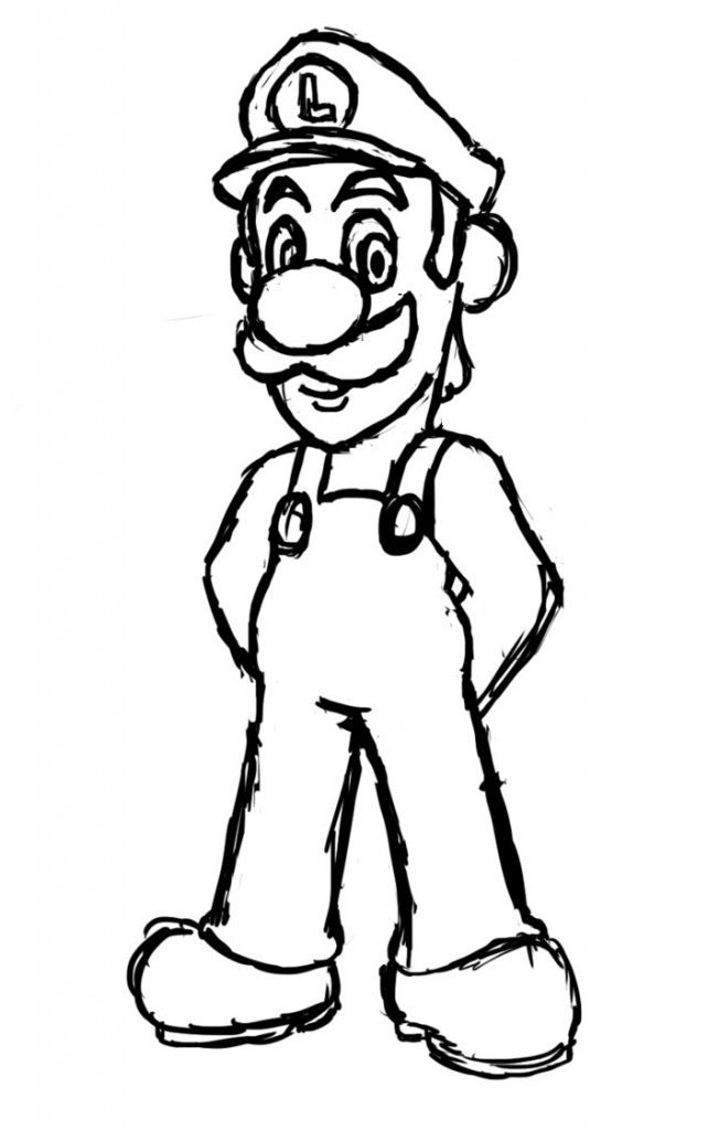 160+ Luigi Coloring Pages FREE Printable 57