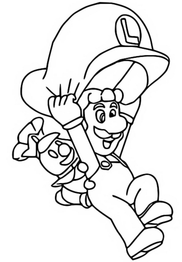 160+ Luigi Coloring Pages FREE Printable 70