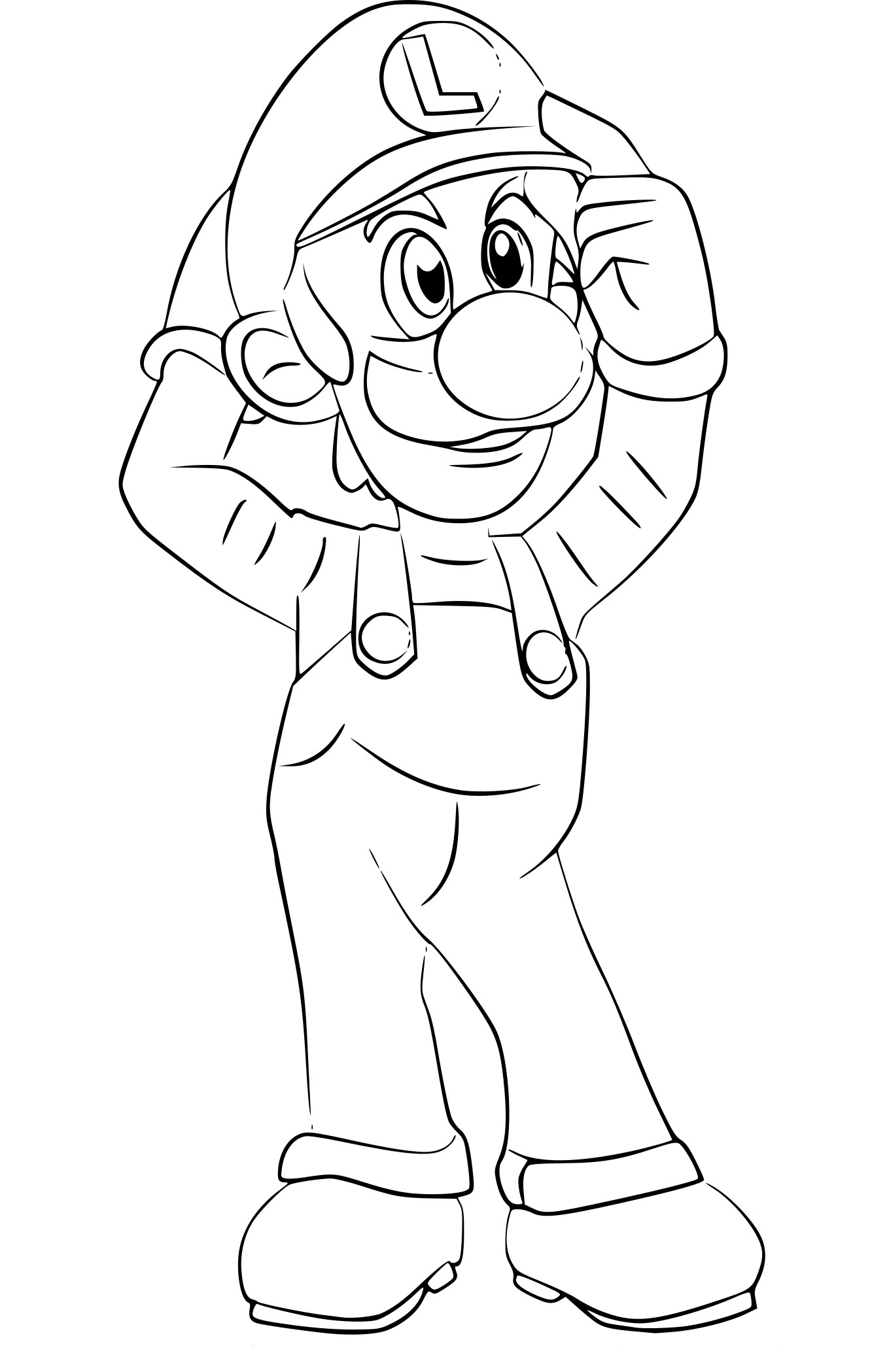 160+ Luigi Coloring Pages FREE Printable 8