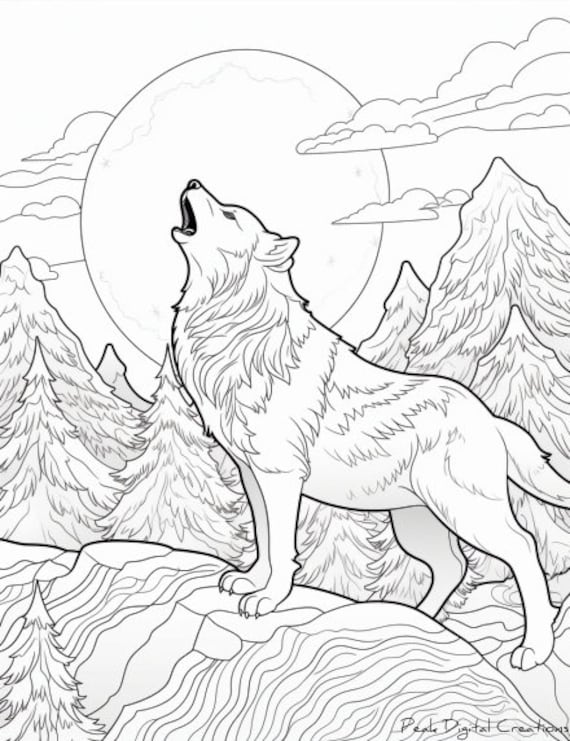 160 Wolf Coloring Pages: Howl with Creativity 107