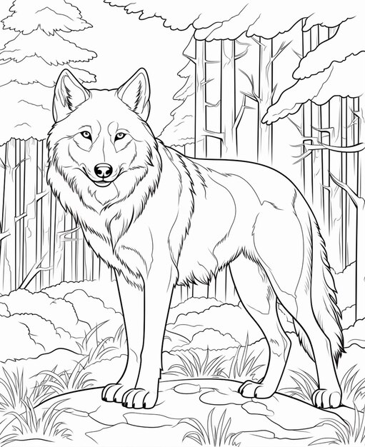 160 Wolf Coloring Pages: Howl with Creativity 117