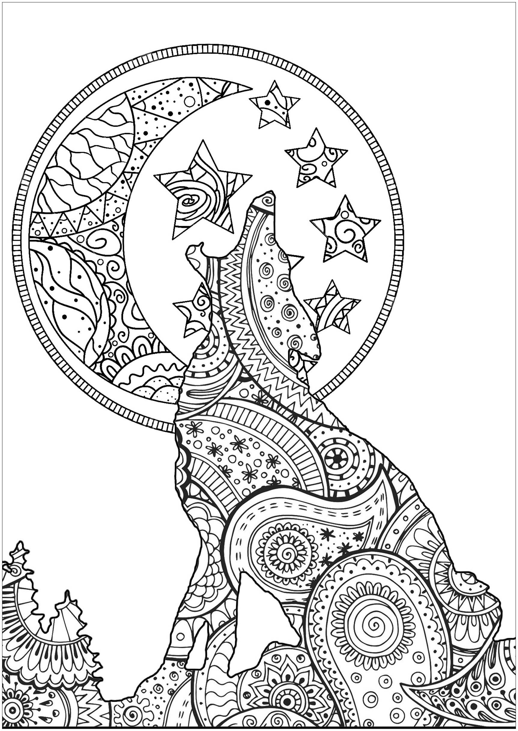 160 Wolf Coloring Pages: Howl with Creativity 12