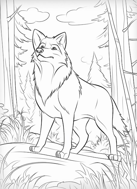 160 Wolf Coloring Pages: Howl with Creativity 122