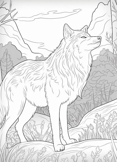 160 Wolf Coloring Pages: Howl with Creativity 123