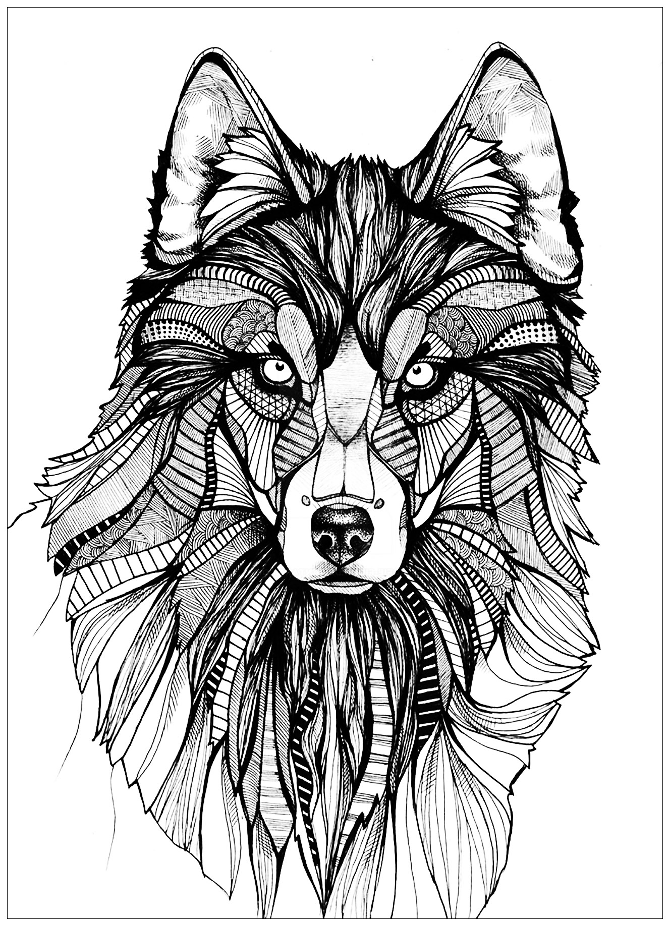 160 Wolf Coloring Pages: Howl with Creativity 20