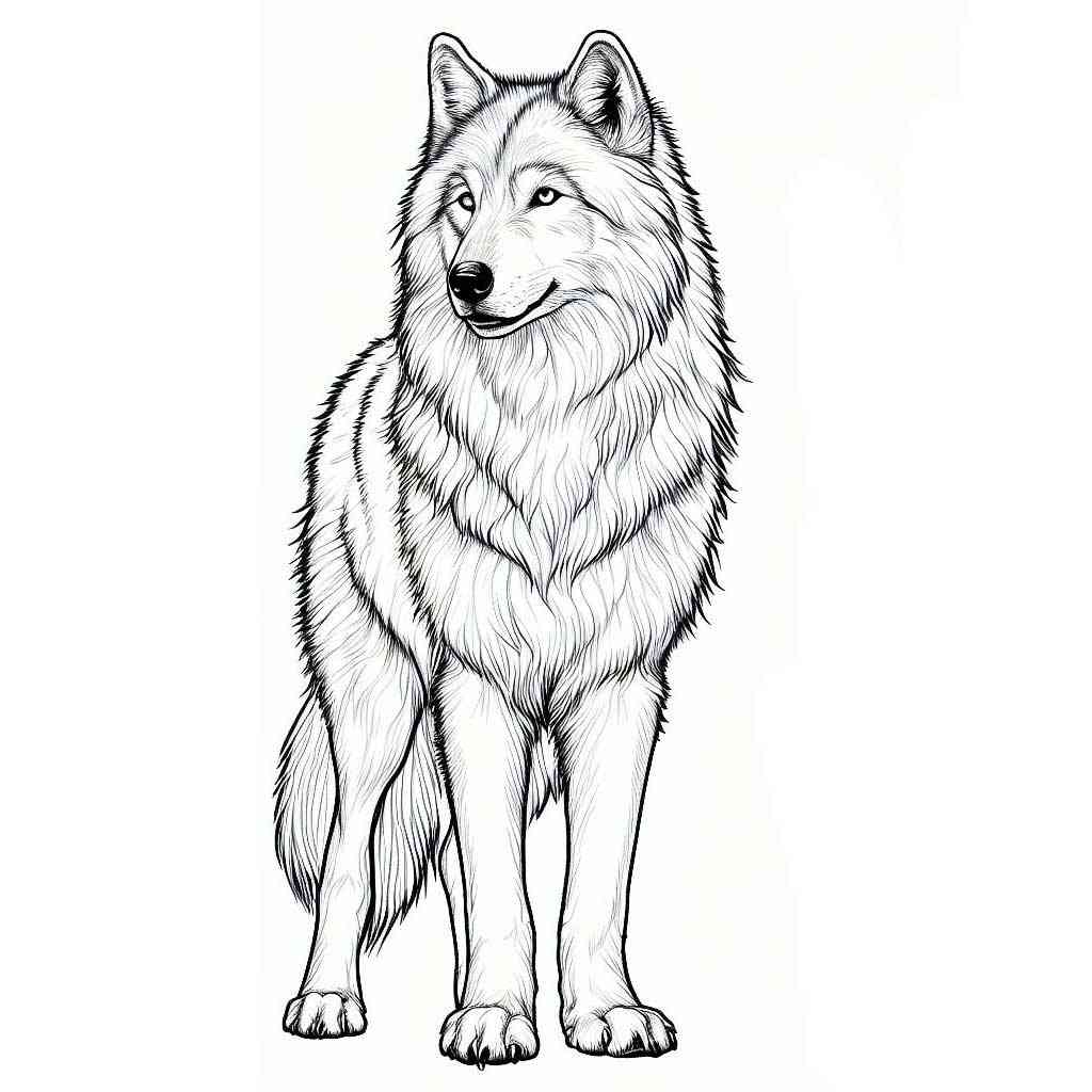 160 Wolf Coloring Pages: Howl with Creativity 33