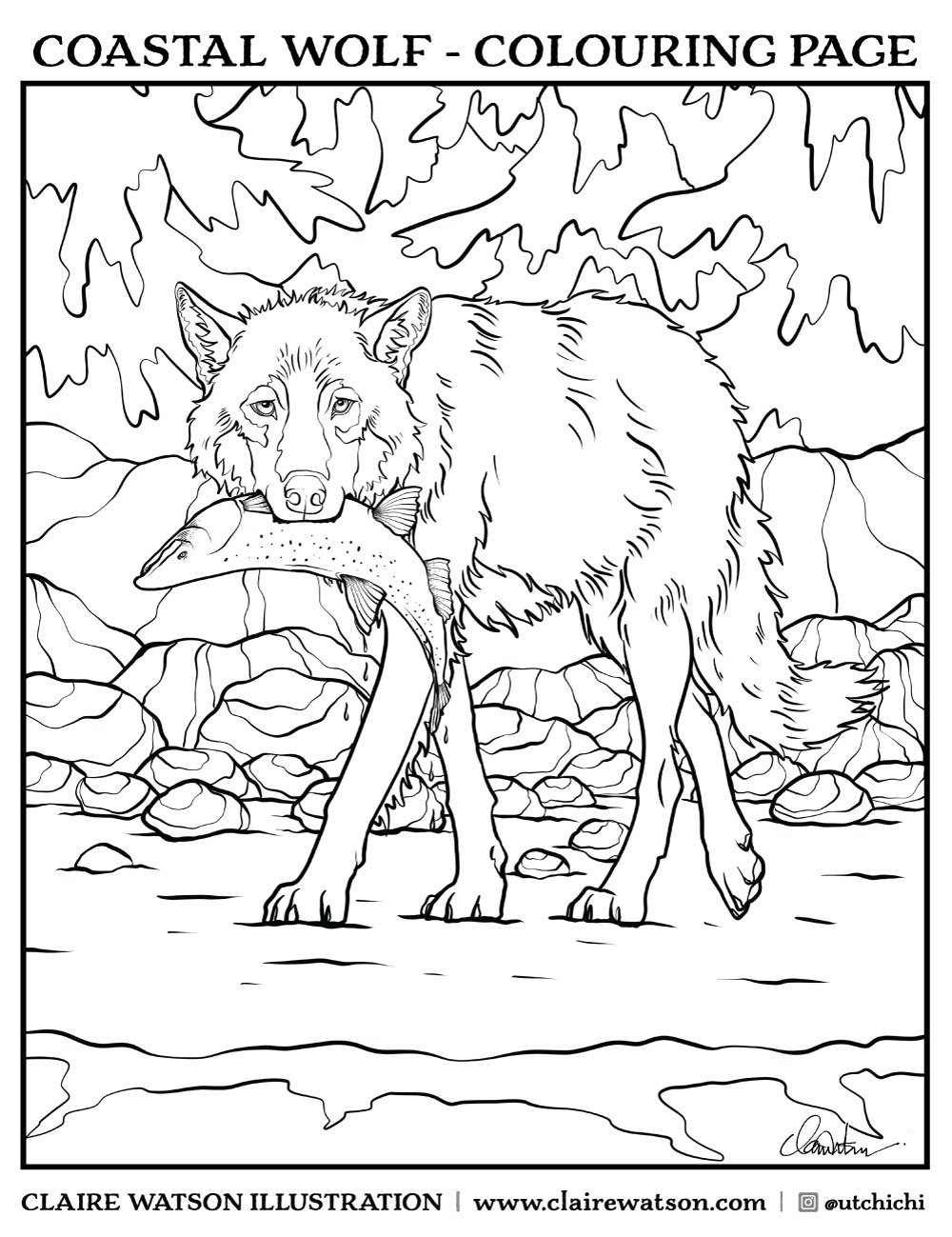 160 Wolf Coloring Pages: Howl with Creativity 34