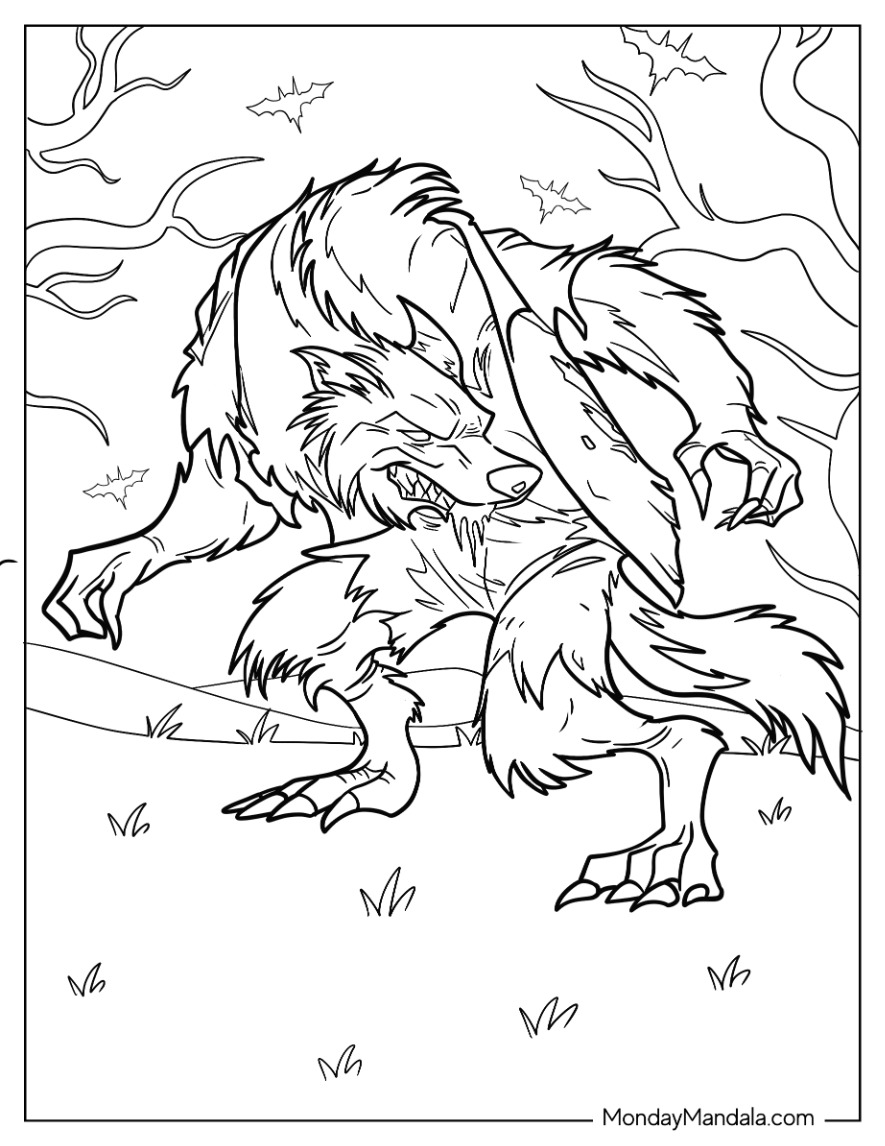 160 Wolf Coloring Pages: Howl with Creativity 41