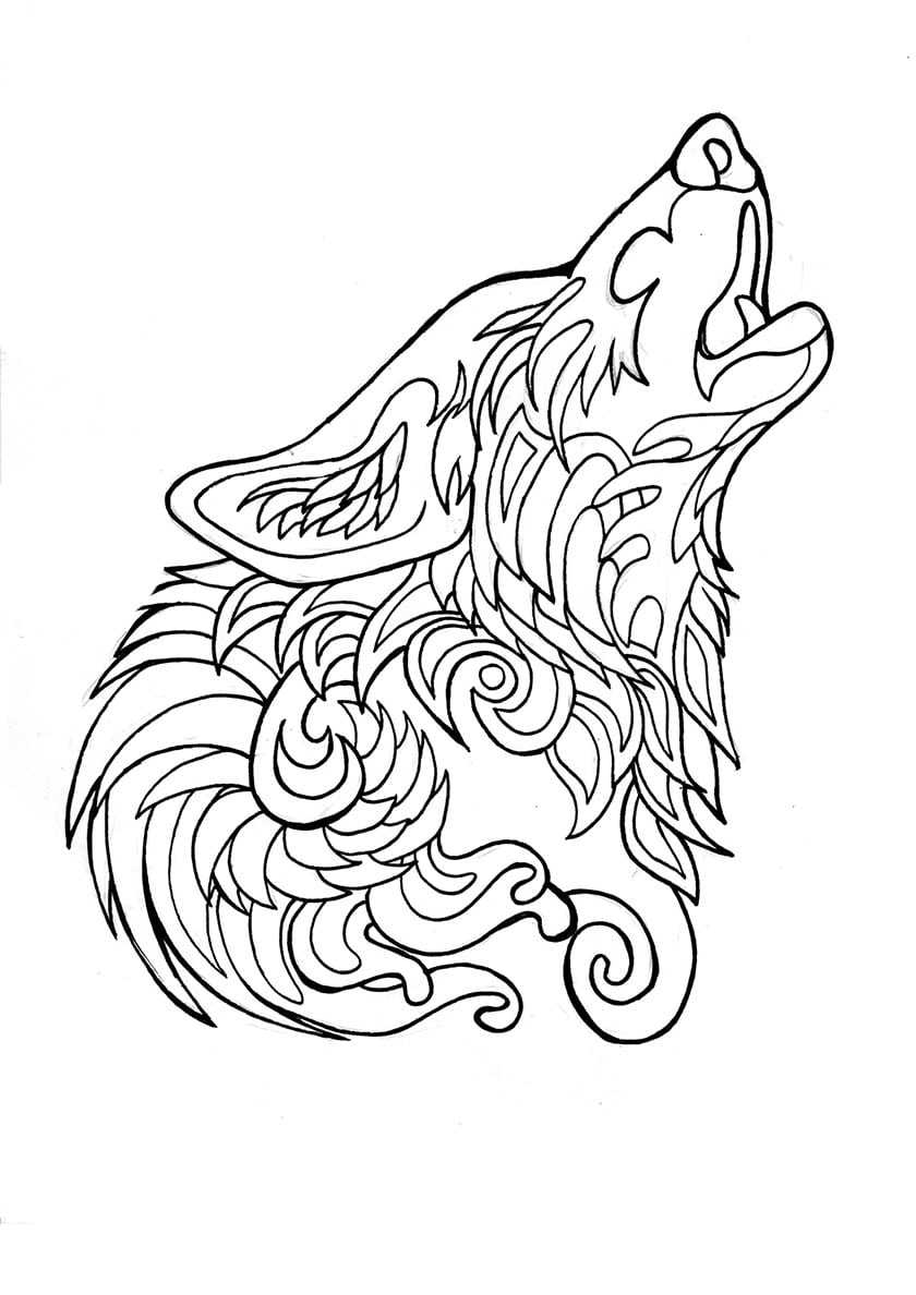 160 Wolf Coloring Pages: Howl with Creativity 44