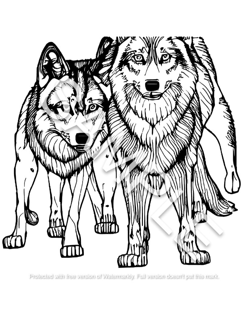 160 Wolf Coloring Pages: Howl with Creativity 48