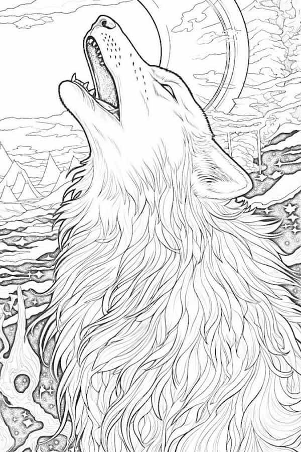 160 Wolf Coloring Pages: Howl with Creativity 80