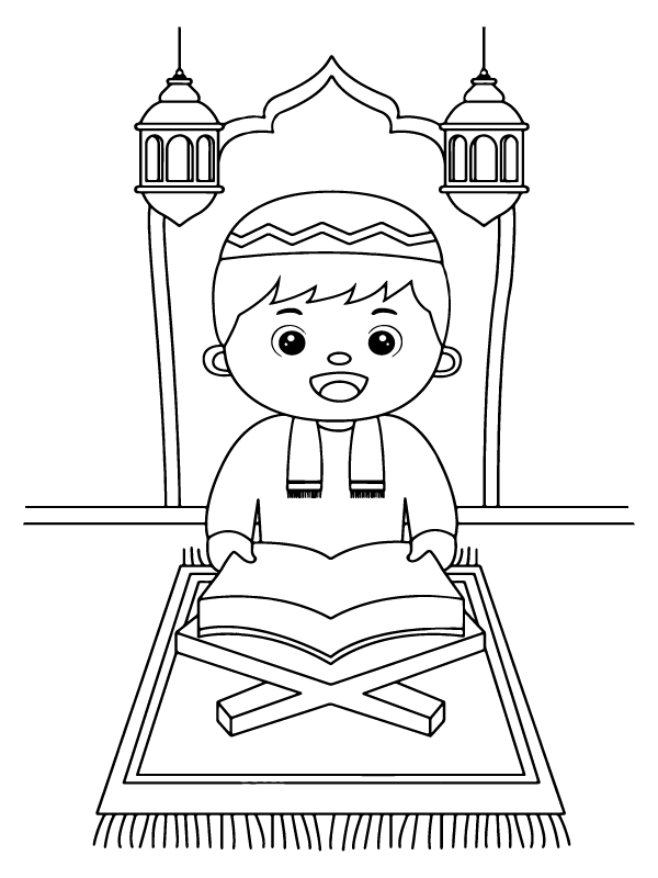 80+ Muslimah Coloring Pages 11