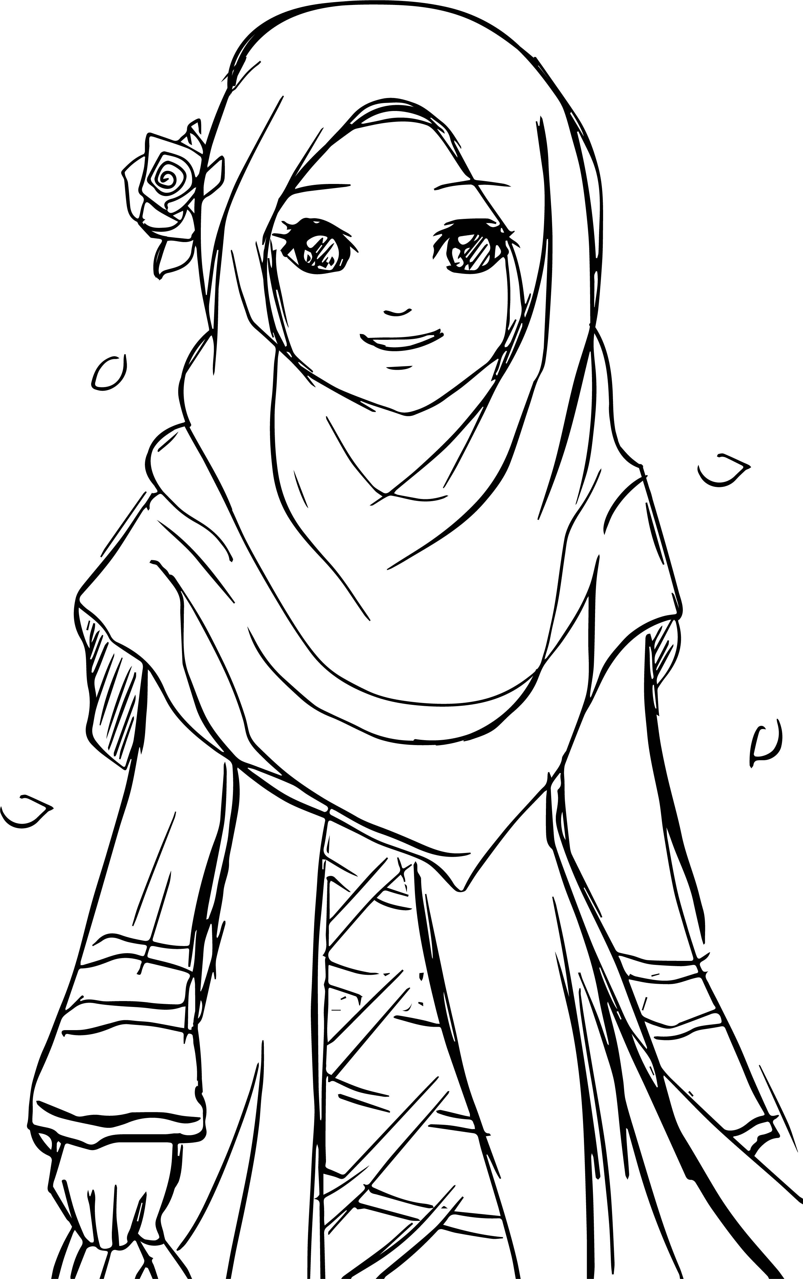 80+ Muslimah Coloring Pages 15