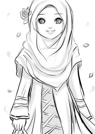 80+ Muslimah Coloring Pages 2