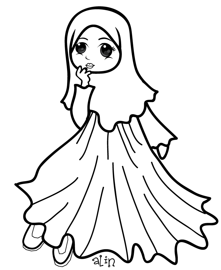 80+ Muslimah Coloring Pages 22